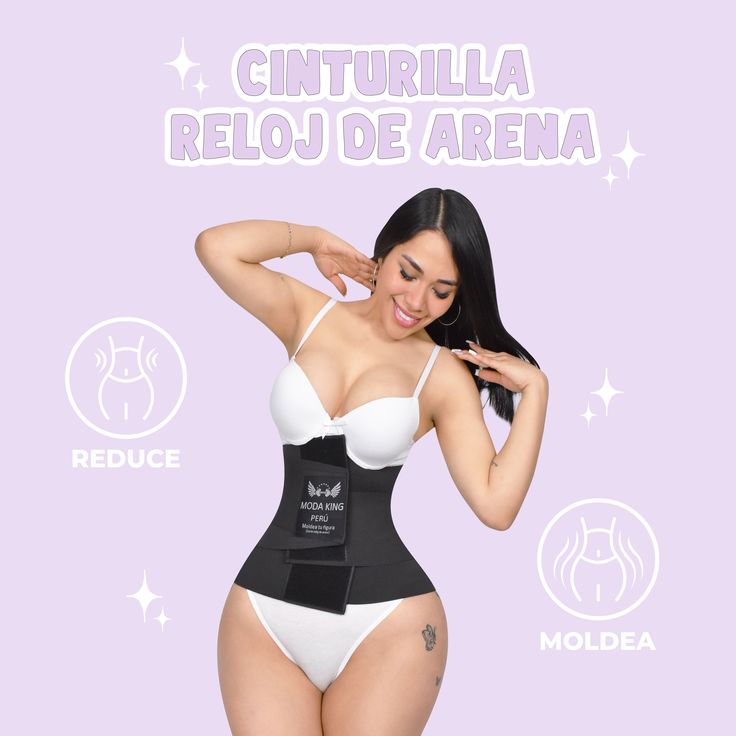Faja Reductora Reloj de Arena con Triple Cierre