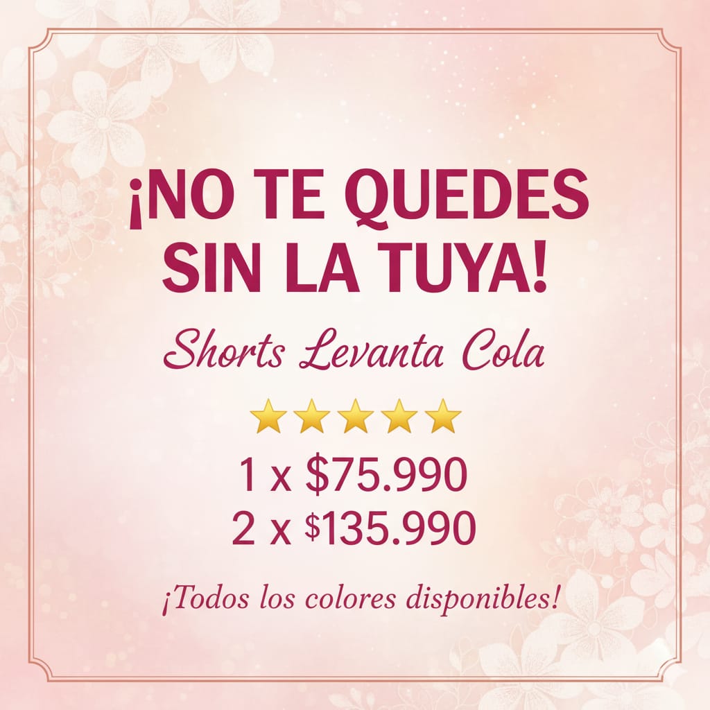 🌟 Faja Short Levanta Cola