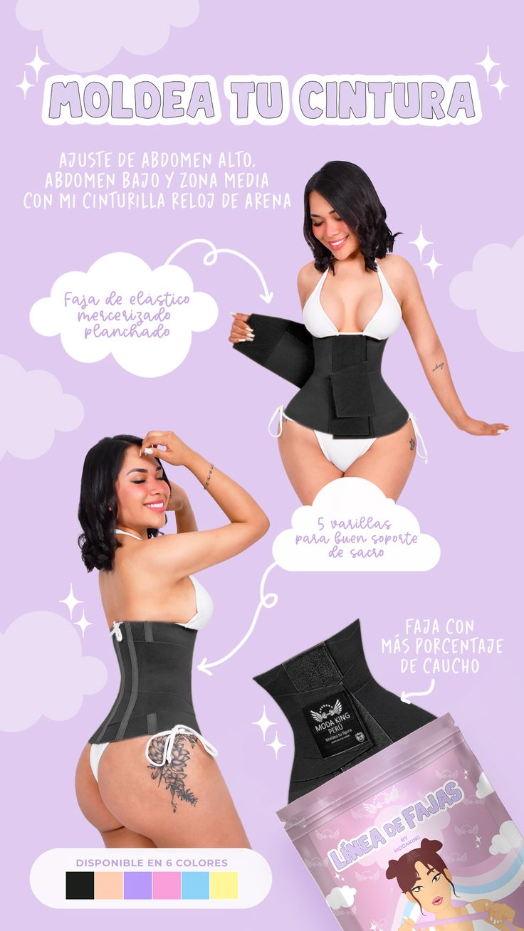 Faja Reductora Reloj de Arena con Triple Cierre